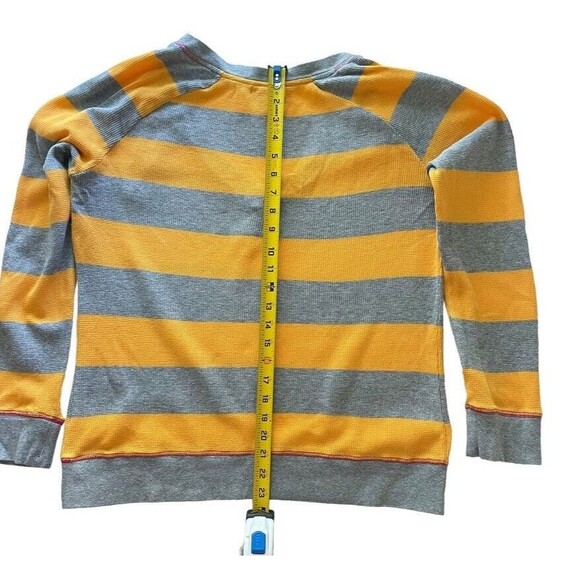 VTG US POLO ASSN Big Pony Waffle Knit Thermal Stripe Shirt Ralph Lauren Y2K XL - Picture 8 of 10